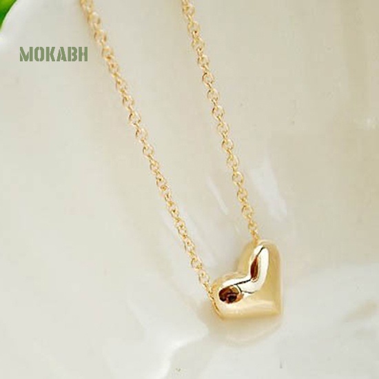 [Mok Abh] Vòng cổ Mạ Vàng Với Mặt Dây Hình Trái Tim Thanh Lịch