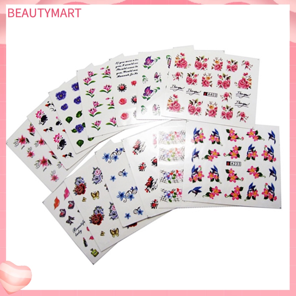 Set 50 Miếng Dán Chuyển Nước Trang Trí Móng Nghệ Thuật DIY