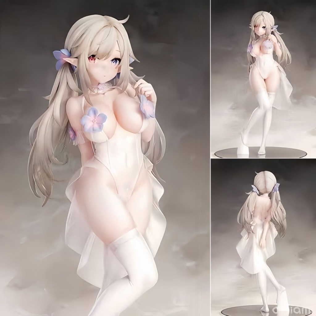 11.11Việc lớn pure white elf princess hand-held animation second cute white silk beautiful girl model toy desktop case ornaments HUSS