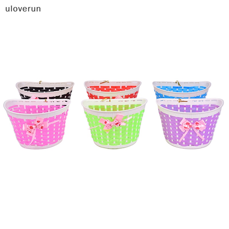 1 Giỏ Xe Đạp Bằng Nhựa Đính Nơ Dễ Thương Cho Bé vn