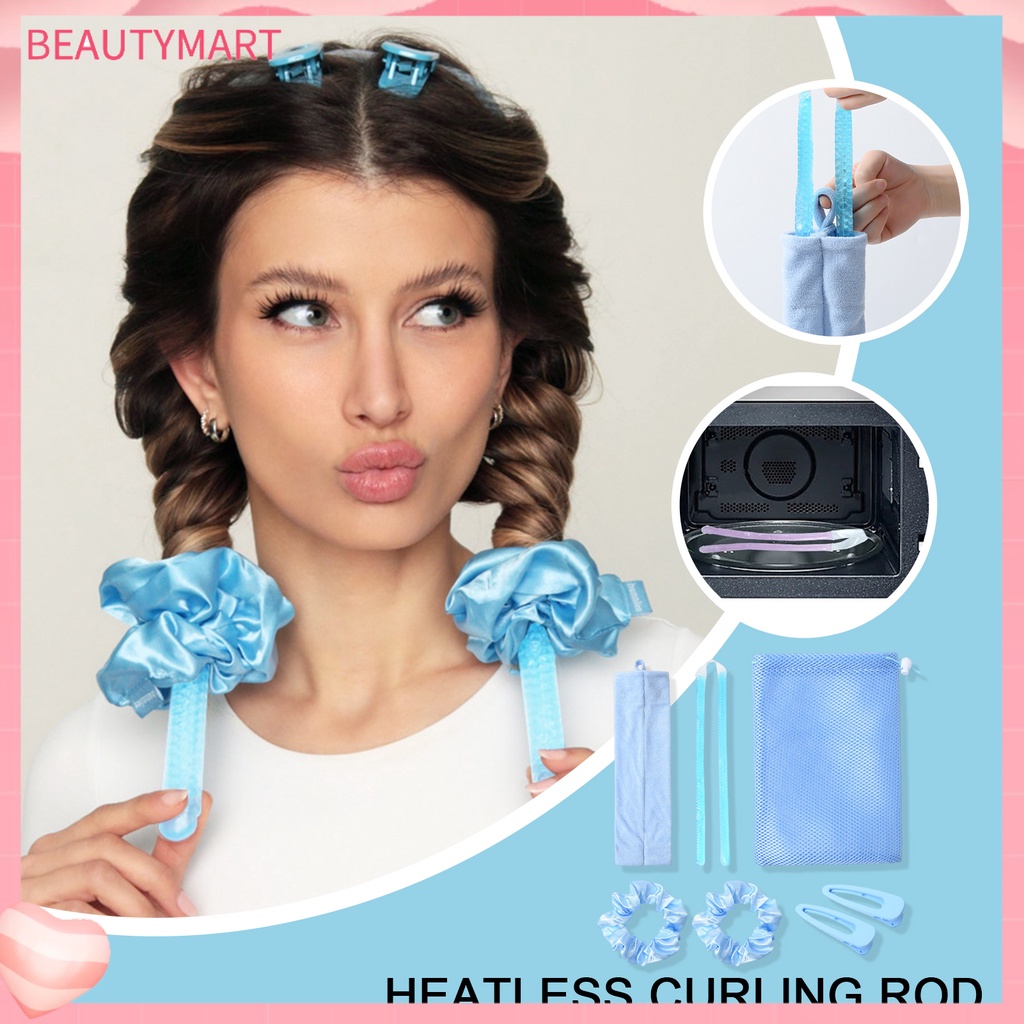 Bộ 7 Dụng Cụ Uốn Tóc Không Nhiệt Mềm Mại Giúp Tiết Kiệm Thời Gian