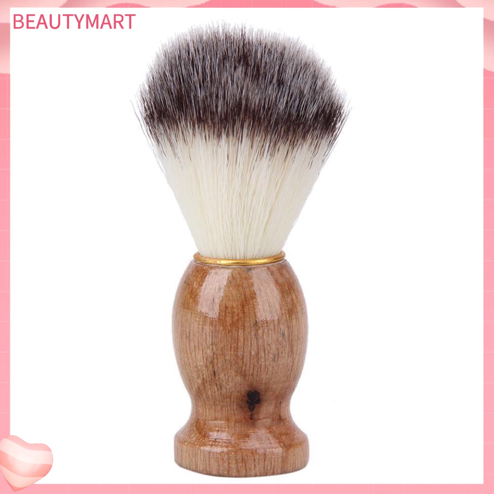 Cọ Cạo Râu Bằng Sợi Nylon Tay Cầm Gỗ Cho Nam Giới