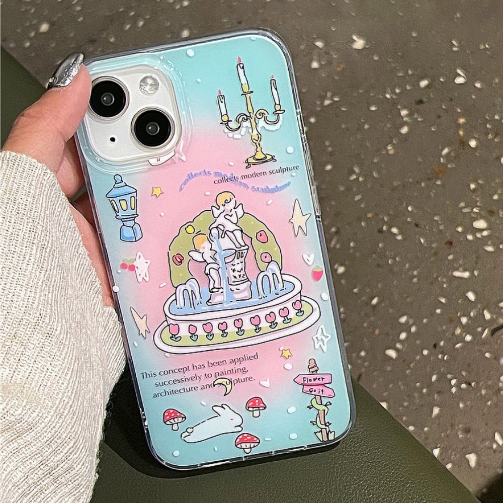 Ốp Điện Thoại TPU Dẻo Họa Tiết Hoạt Hình Cupid Dễ Thương Chống Bám Vân Tay / Rơi Cho IPhone 11 12 13 14 Pro Max