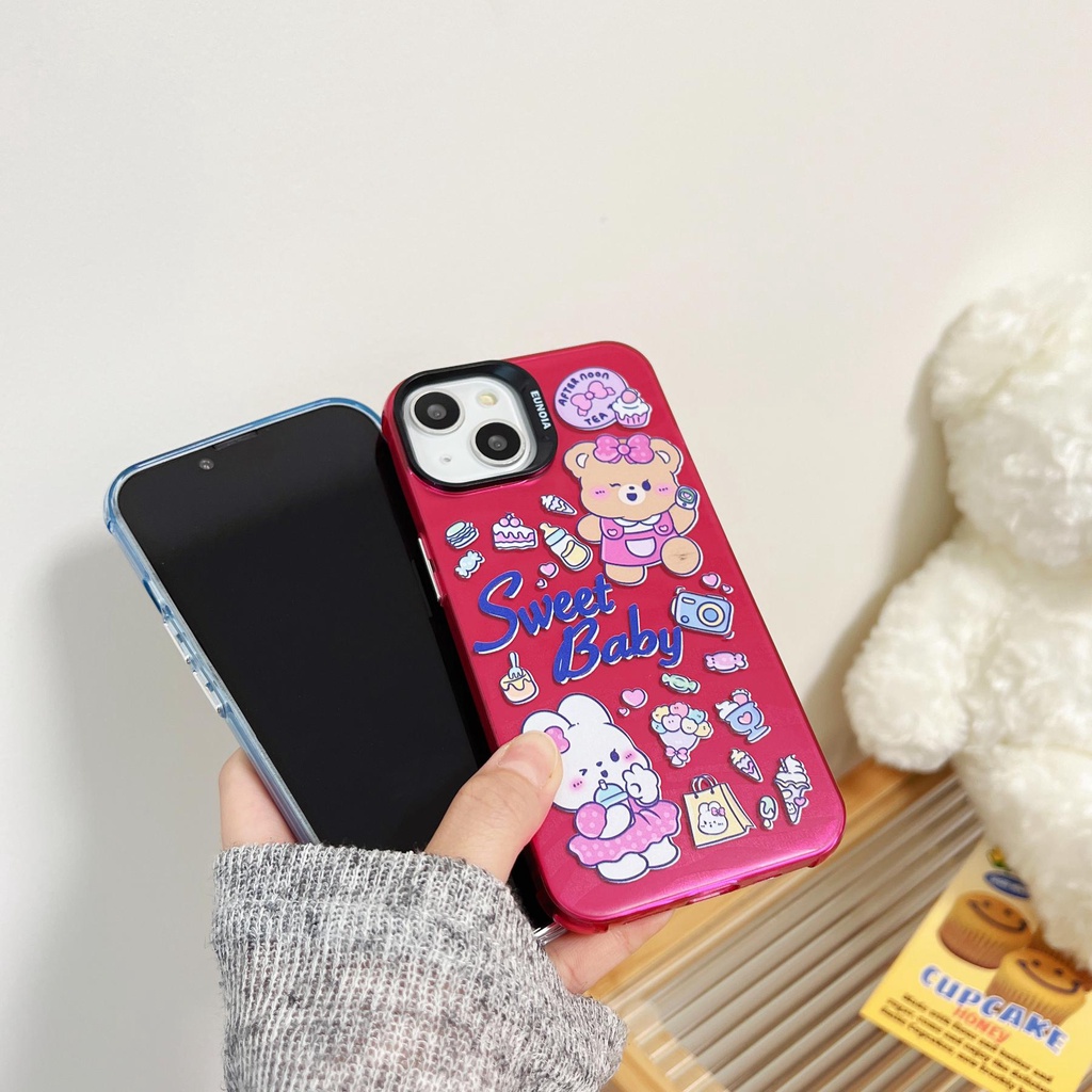 Ốp Điện Thoại Tpu Silicon Mềm Trong Suốt In Hoạt Hình Kèm Dây Đeo Chéo Cho iPhone 14 13 12 11 Pro Max