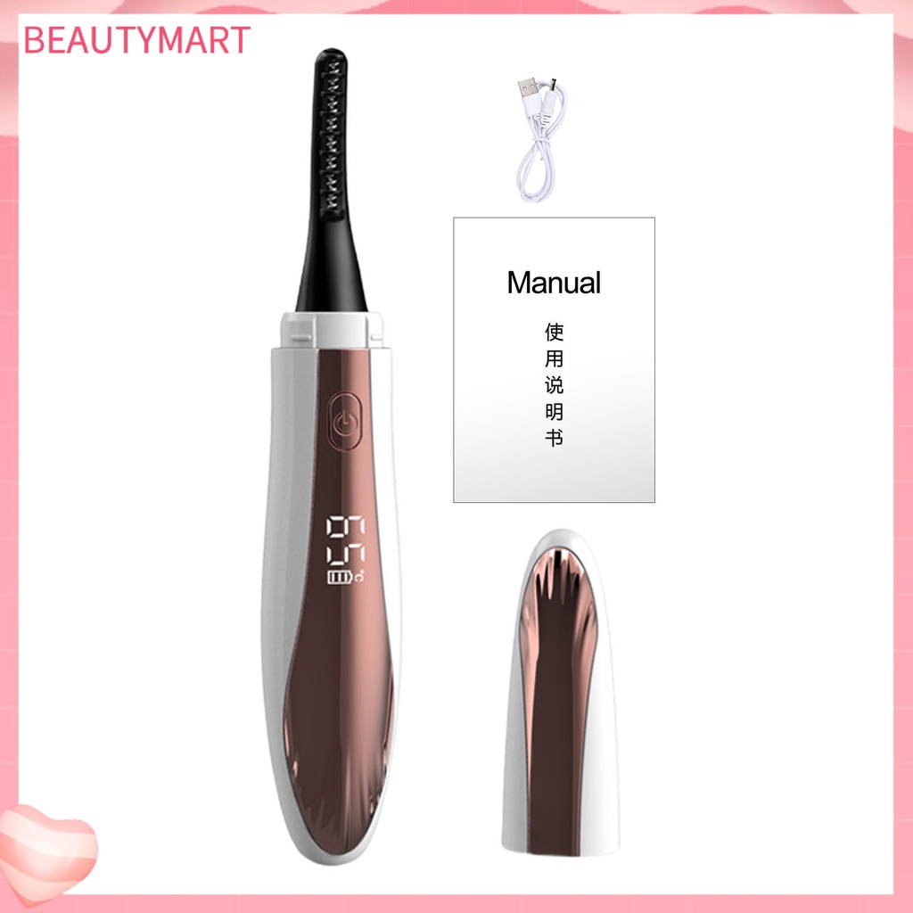 Dụng Cụ Uốn Lông Mi Bằng Điện 4 Nhiệt Độ Nhanh Khô Lâu Trôi Chống Bỏng Màn Hình LED Hiển Thị Có Thể Sạc Lại
