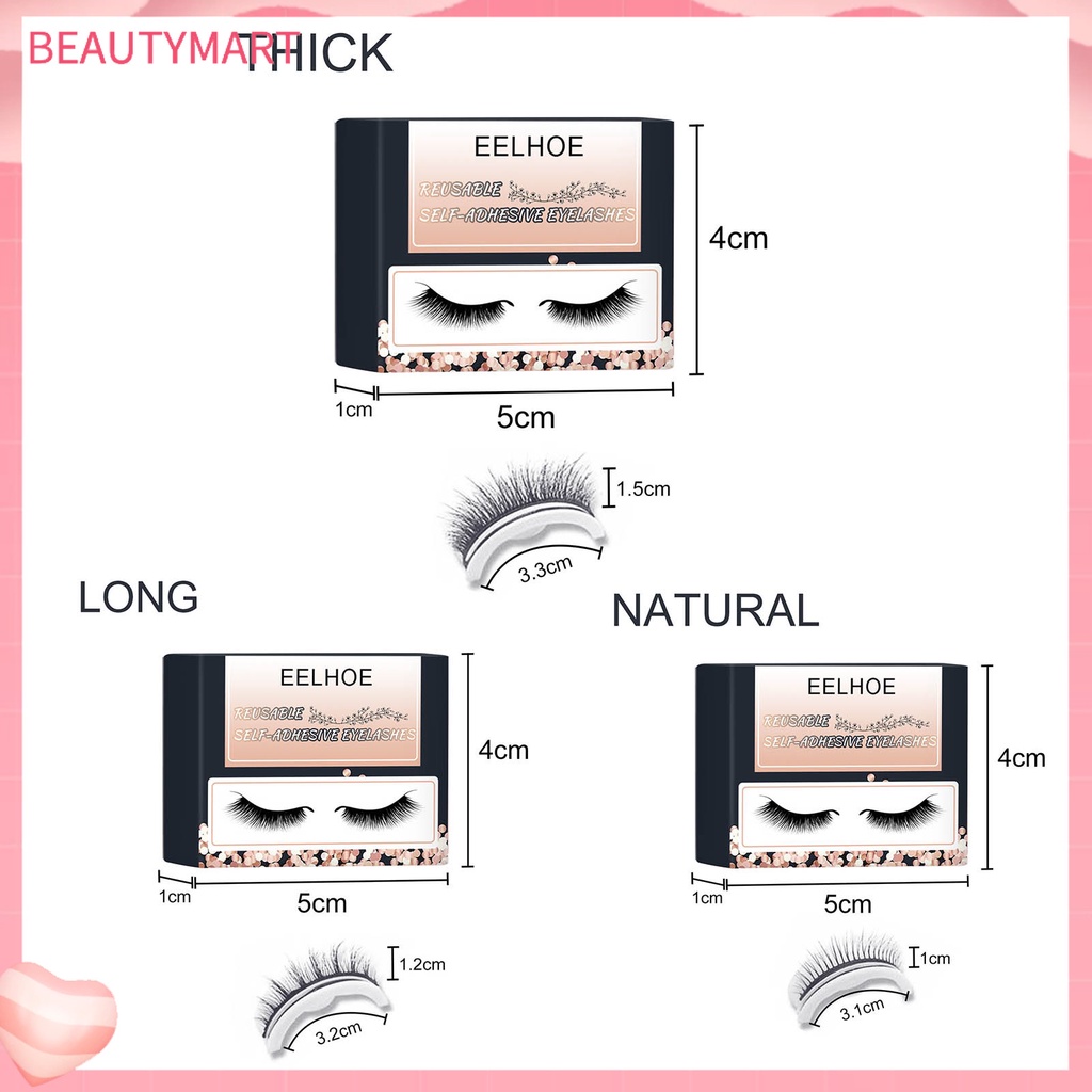 1 Cặp Lông Mi Giả Tinh Tế Tự Nhiên Phong Cách beautymart