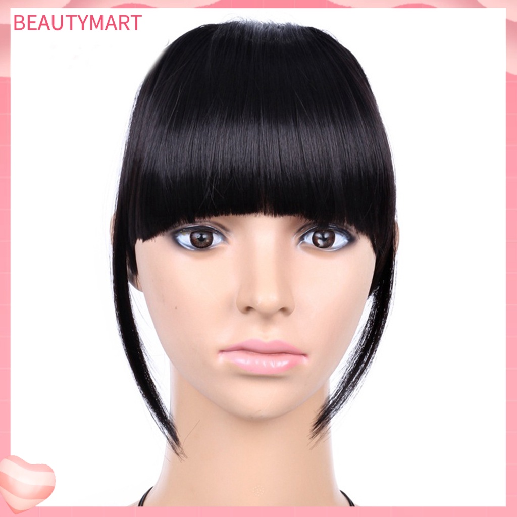 [beautymart] Mái Giả Lông Mềm Mịn Không Phai Màu Chống Rơi Thanh Lịch Liền Mạch Phía Trước Cho Nữ
