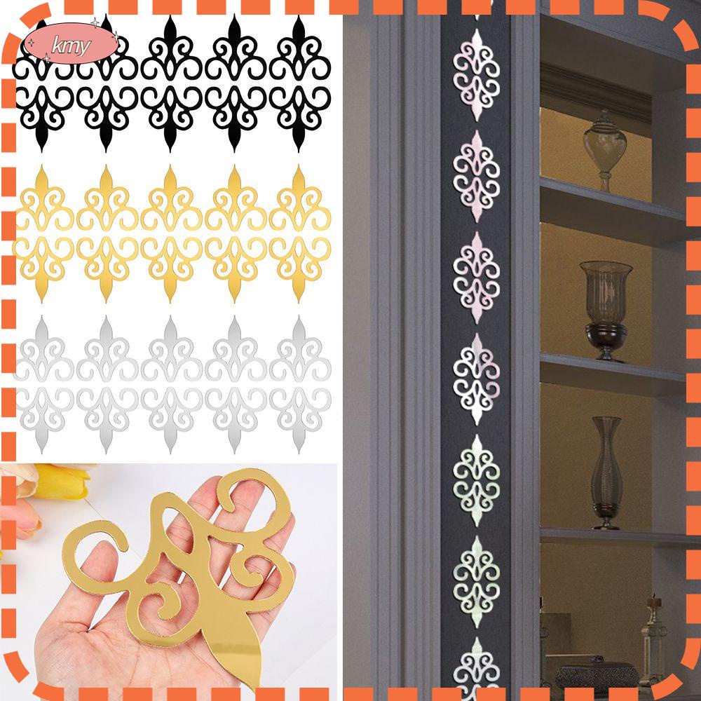 KRNY 10 Sticker Dán Tường Bằng Acrylic Với Họa Tiết 3D Hiệu Ứng Gương
