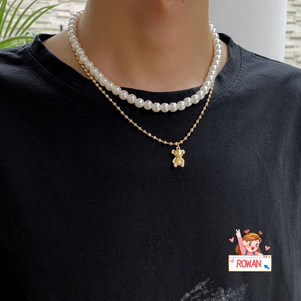 ROWANS Vòng cổ Mặt Gấu Dễ Thương