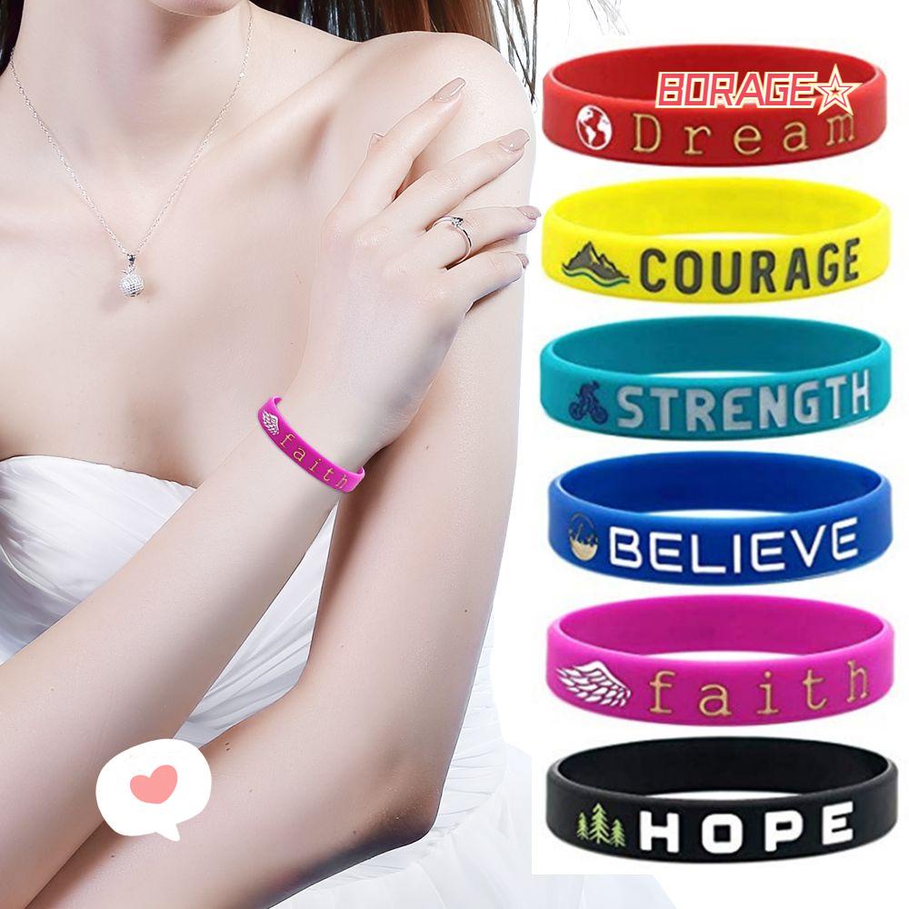 BORAG Vòng Đeo Tay Truyền Cảm Hứng Bằng Silicone