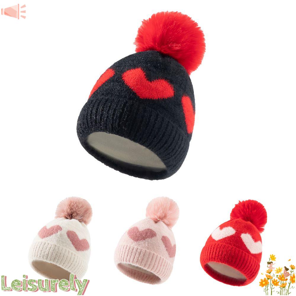 LEILY Mũ beanie Mềm Dày Giữ Ấm Cho Bé