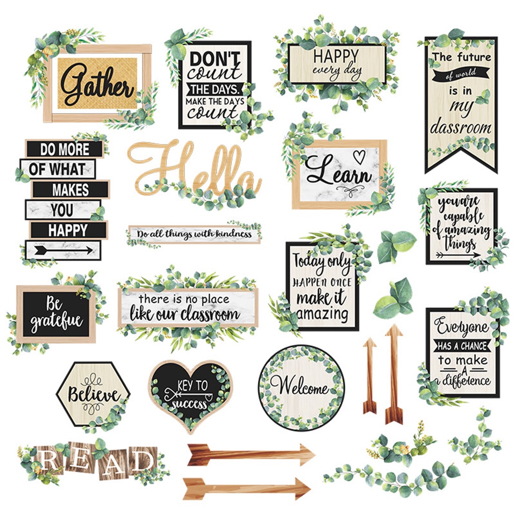 Set 4 Miếng Dán Tường Bằng PVC Chống Nước In Slogan Truyền Cảm Hứng Có Thể Tháo Gỡ Trang Trí Nhà Cửa