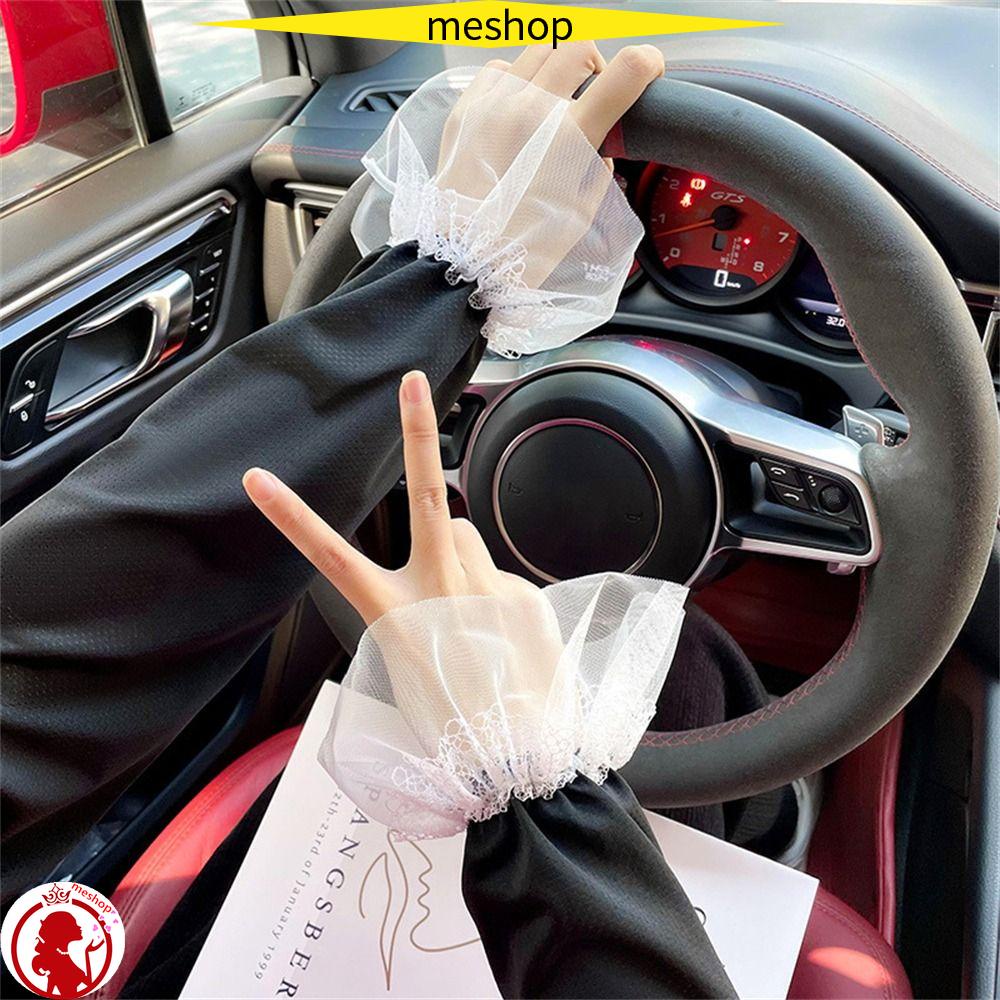 Găng Cánh Tay Chống Nắng Mỏng Dài Thoáng Khí Họa Tiết Dễ Thương Dành Cho Lái Xe