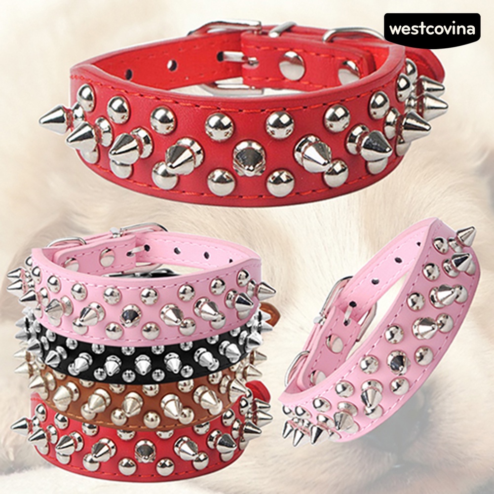 [COD]♞Vòng Cổ Đinh BằNg Da Cho Thú Cưng