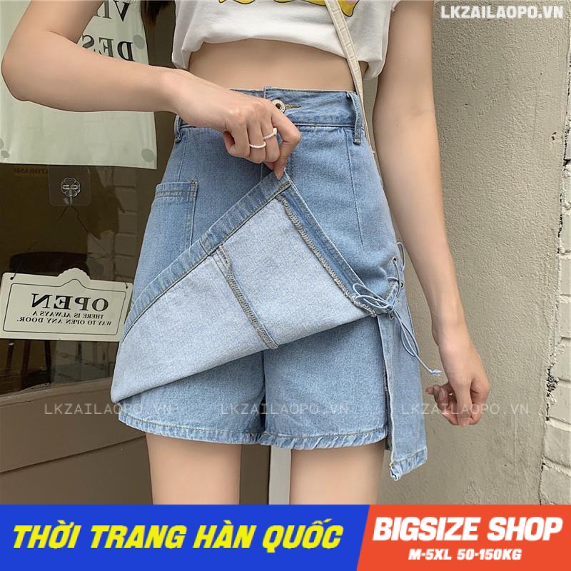Chân váy denim nữ chân váy jeans bò nữ ngắn Bigsize chân váy nữ lưng cao cạp cao chữ a mùa hè Phong cách Hàn Quốc Thời Trang tiểu thư cá tính xinh đẹp bigsizegiaree