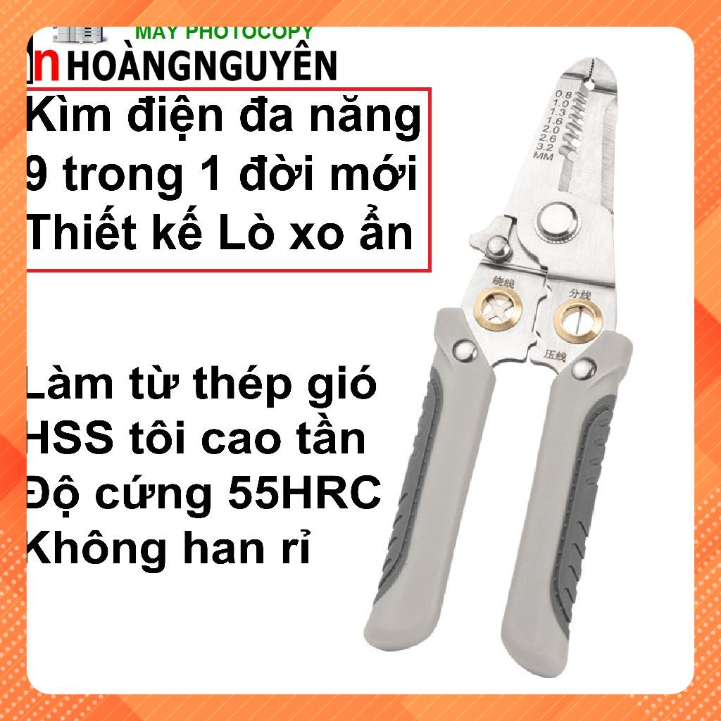 Kìm tuốt dây điện đa năng 9 trong 1, Kìm điện đa năng Thép gió HSS, tước dây 4mm giá tốt TP.HCM