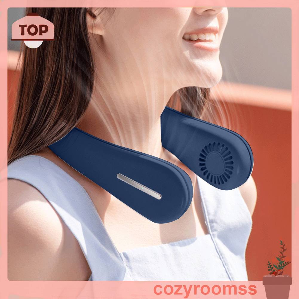 Quạt Làm Mát Đeo Cổ 3 Tốc Độ 2400Mah Tiện Dụng Mang Theo Du Lịch / Chơi Thể Thao