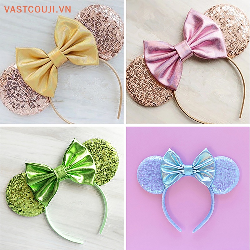 Băng Đô Tai Chuột Đính Nơ Dùng Hóa Trang Tiệc Sinh Nhật Cho Nữ