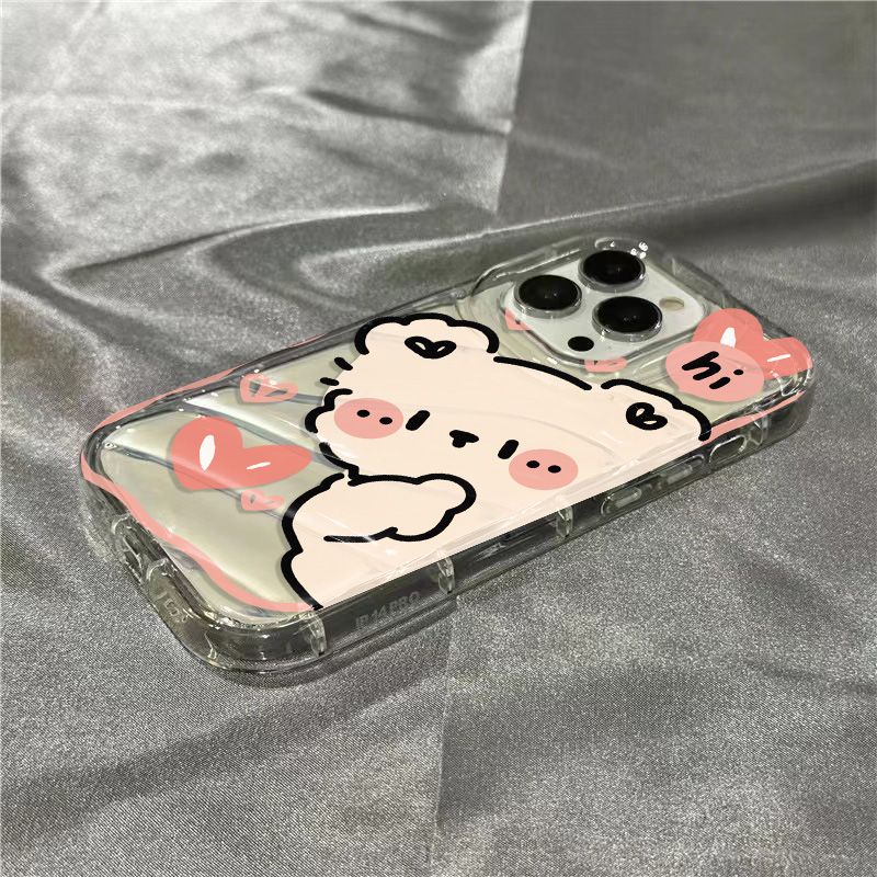 Ốp Điện Thoại Mềm Trong Suốt In Hình Gấu Dễ Thương Cho Iphone 14Promax 1312 / 11 7 / 8plus xr / sins DVRC