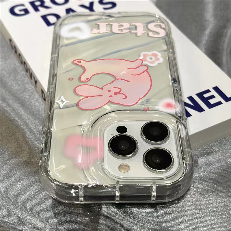 Ốp Điện Thoại Mềm Trong Suốt Hình Thỏ Dễ Thương Cho iPhone14promax 1312 / 11 7 / 8plus xr / sins O3H2