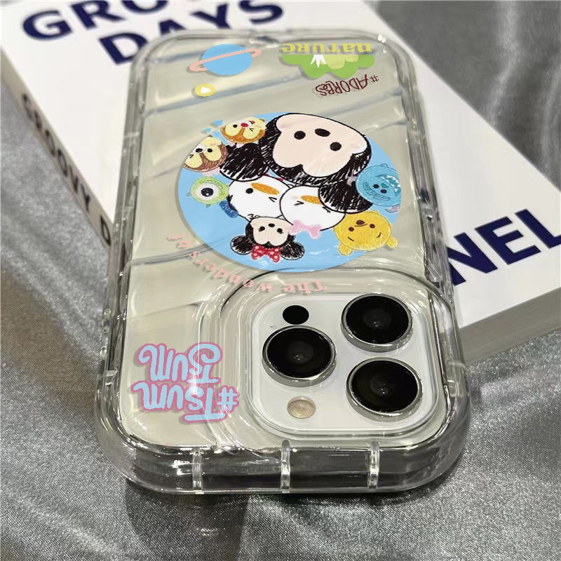 Ốp điện thoại di động Mickey Window iPhone14promax Ốp mềm 1312/11 Apple đáng yêu 7/8plus trong suốt xr/Ins QC5H