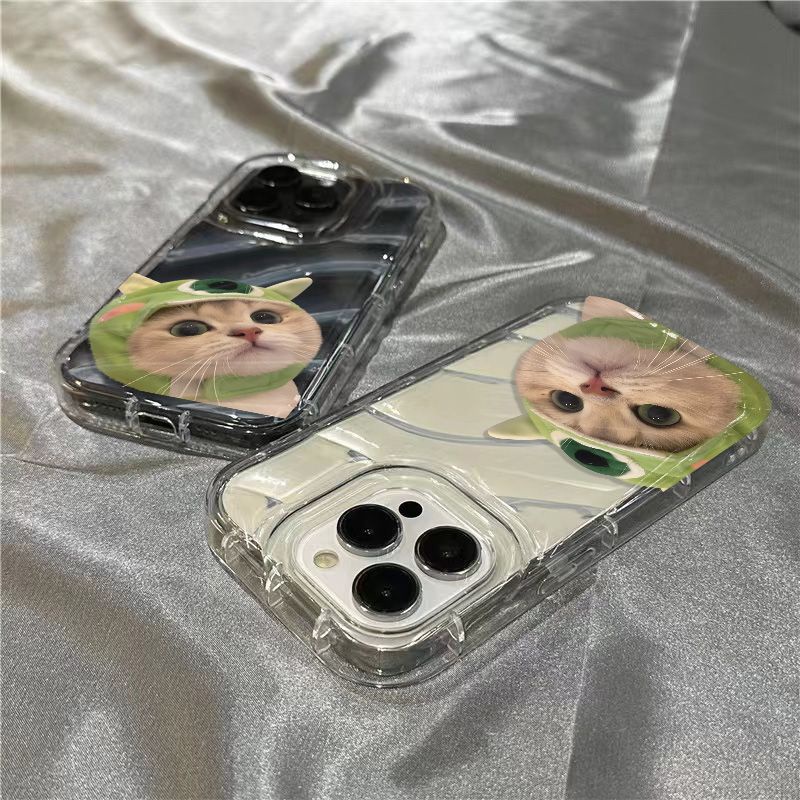 Ốp Điện Thoại Mềm Trong Suốt In Hình Mèo Hoạt Hình Dễ Thương Cho iPhone14promax 1312 / 11 7 / 8plus xr / sins YE3C