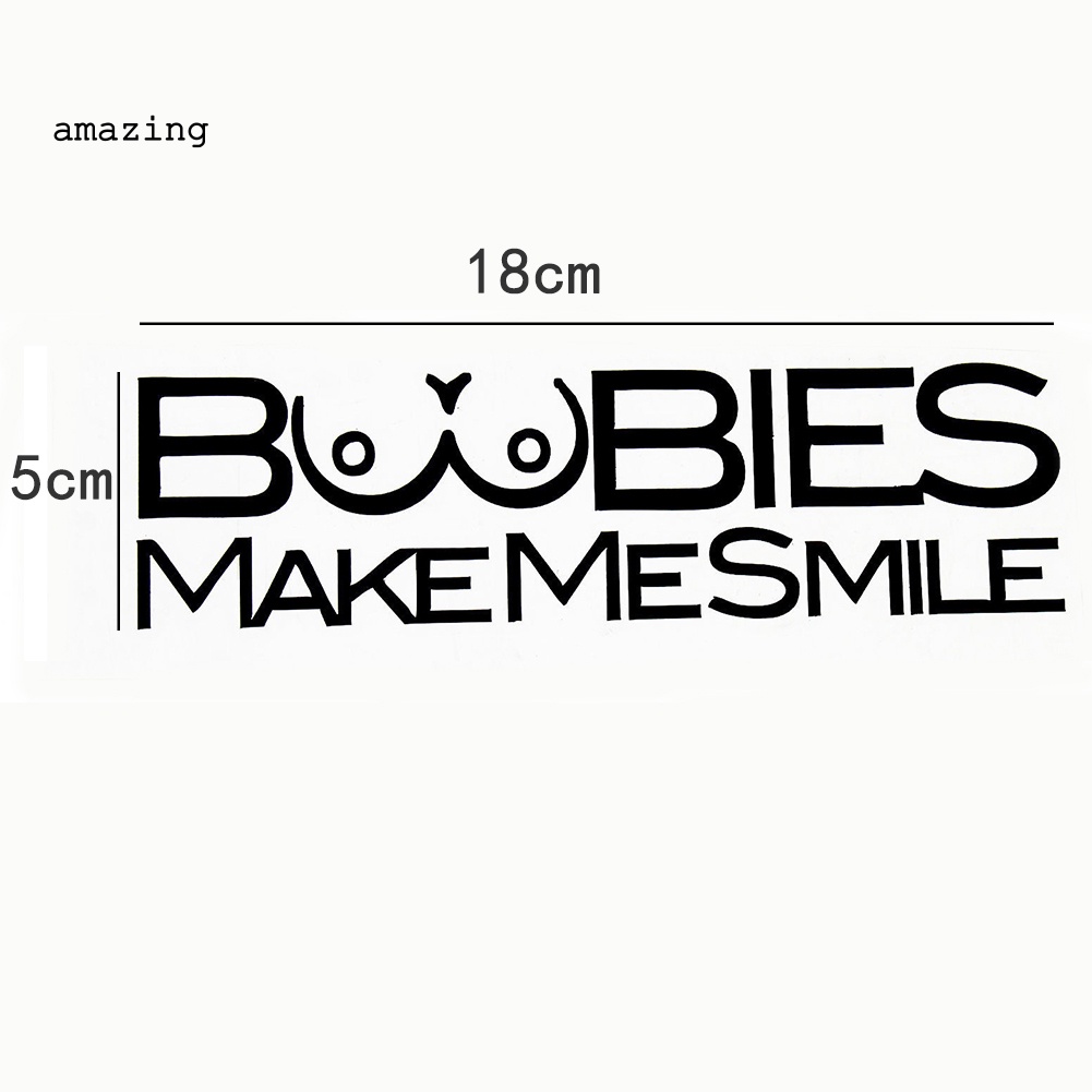 FENDER Miếng Dán Phản Quang In Chữ Make Me Smile Vui Nhộn Trang Trí Tấm Chắn Bùn Xe Hơi / Xe Tải