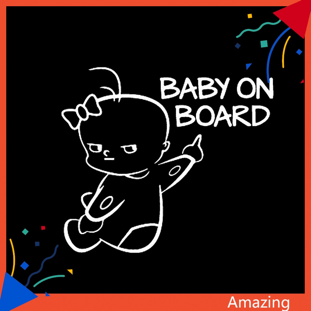 Đề Can Phản Quang Baby on Board Cảnh Báo An Toàn Cho Xe Hơi