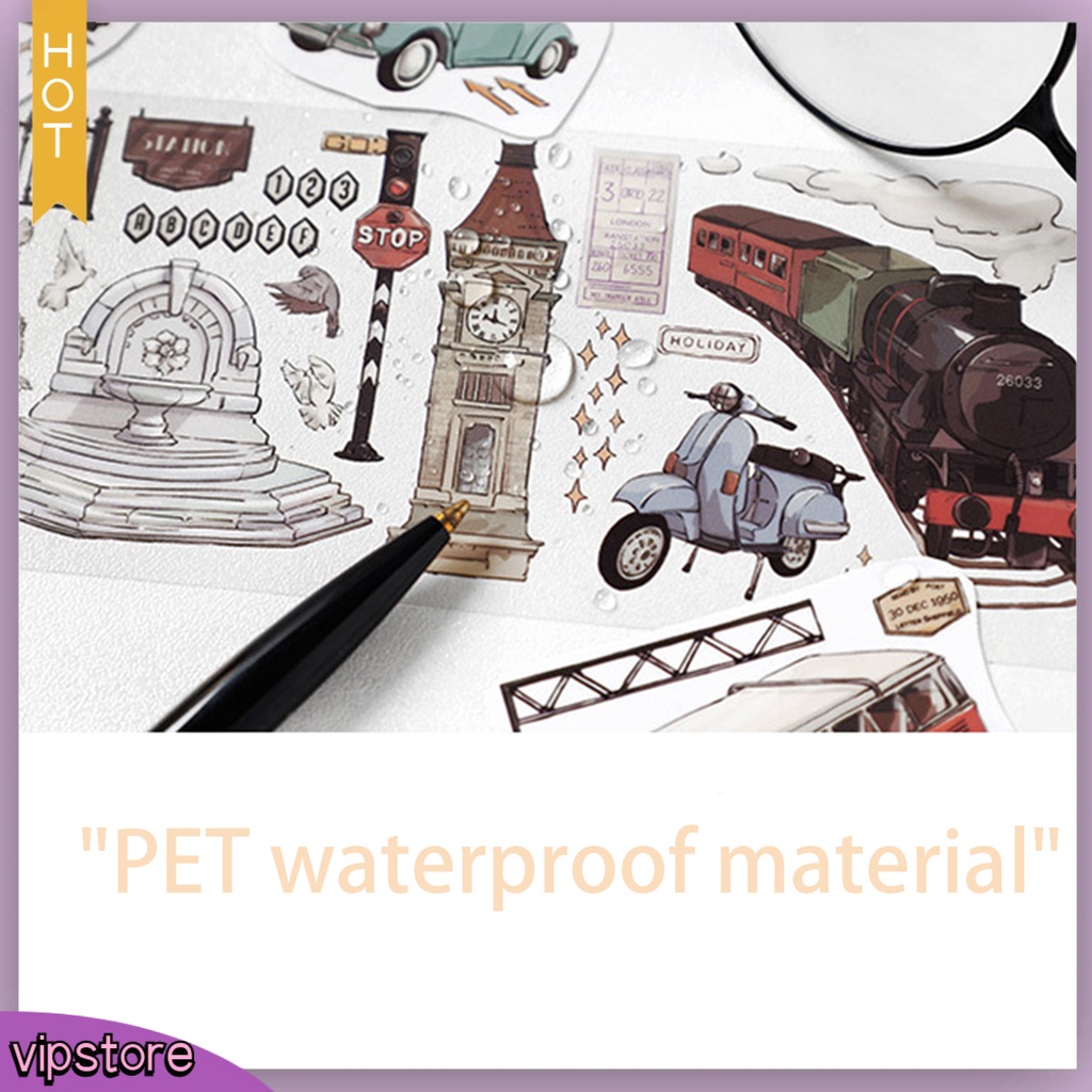 &lt;VIP&gt; Nhãn Dán Trang Trí Sổ Tay Chống Trầy Xước Chống Thấm Nước Tự Dính Chắc Bền Nhiều Kiểu Họa Tiết Tinh Tế Cho Học Sinh DIY