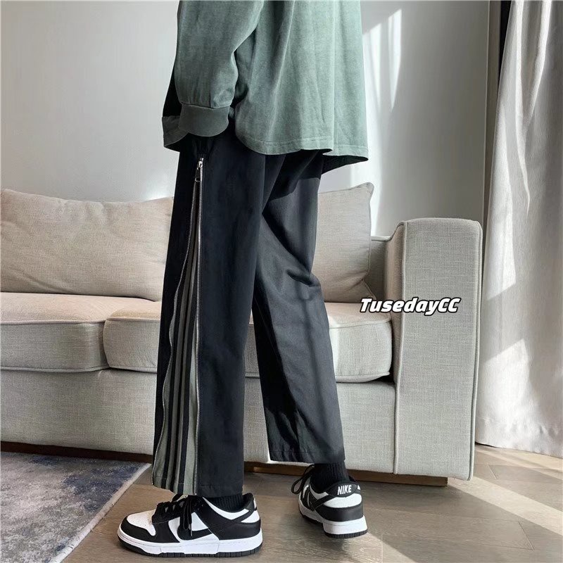 Quần Dài Ống Rộng Phong Cách Đường Phố Nhật Bản Cá Tính Dành Cho Nam