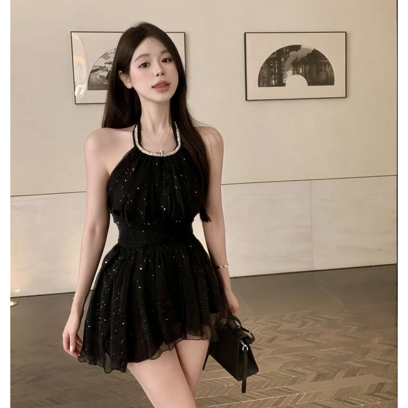 Đầm Không Tay Hở Vai Thời Trang Mùa Hè Quyến Rũ Cho Nữ