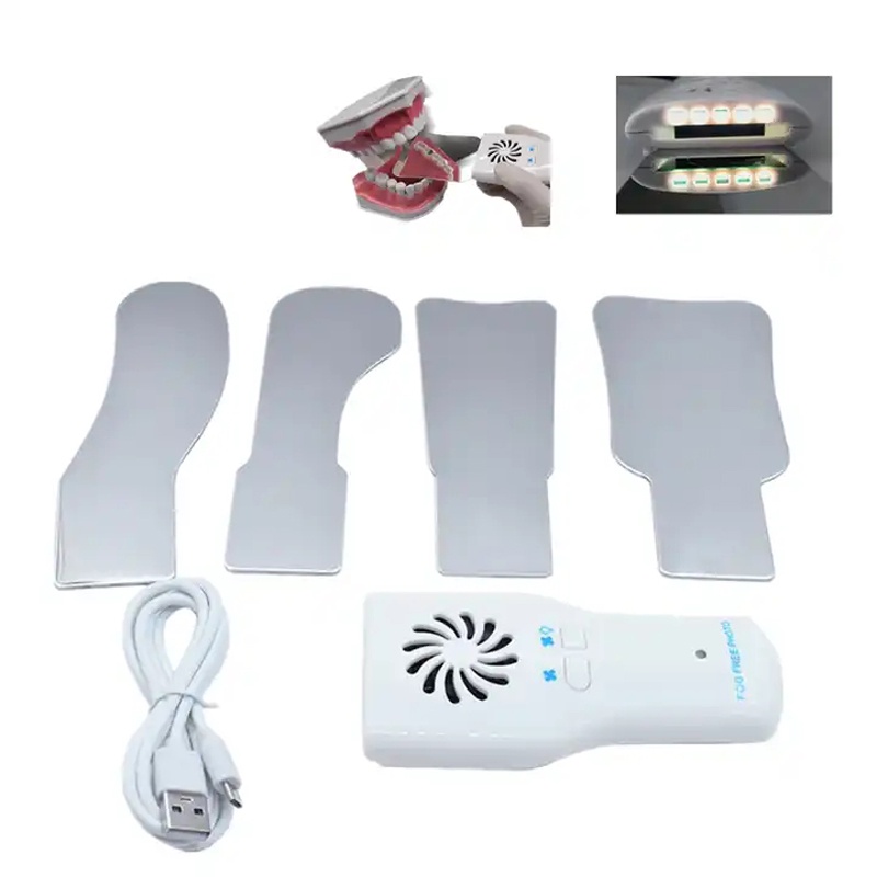 Bộ 4 Gương Phản Quang Điện Tử Chỉnh Hình Răng Kèm 4 Đèn LED Bằng Thép Không Gỉ Dùng Trong Chụp Ảnh