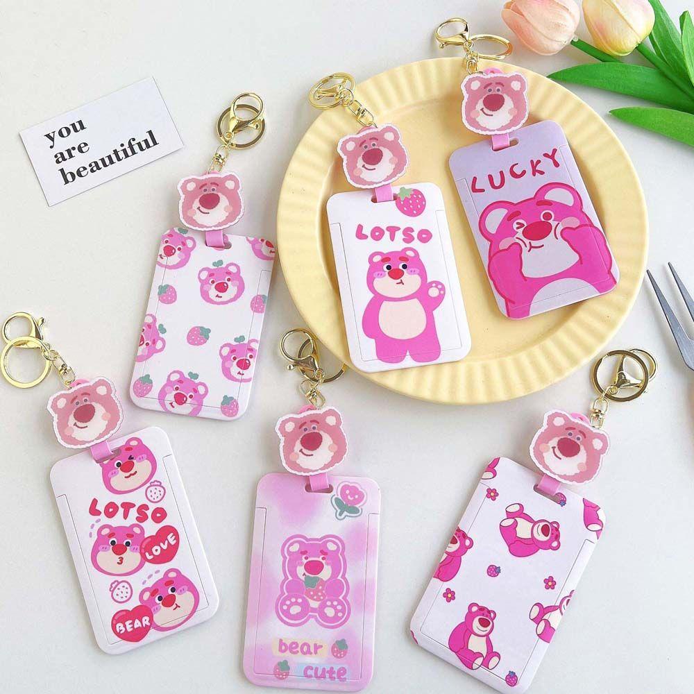 Móc Khóa Đựng Thẻ ID / Thẻ Tín Dụng In Hoạt Hình Heo Hồng Dễ Thương