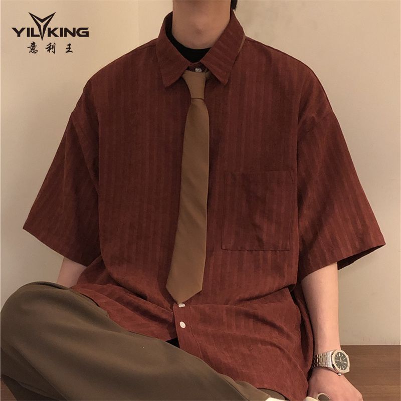 Áo Sơ Mi Thể Thao Tay Ngắn Phong Cách Hong Kong Thời Trang Mùa Hè Mới 2023