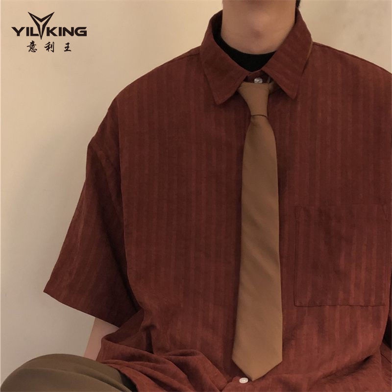 Áo Sơ Mi Thể Thao Tay Ngắn Phong Cách Hong Kong Thời Trang Mùa Hè Mới 2023