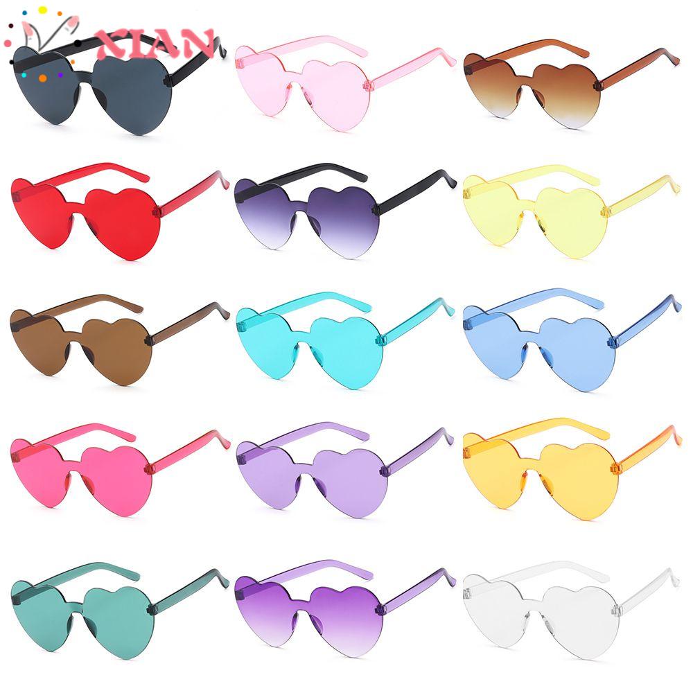 XIANTIN Kính Mát Hình Trái Tim Nhiều Màu Sắc Thời Trang Cho Nữ