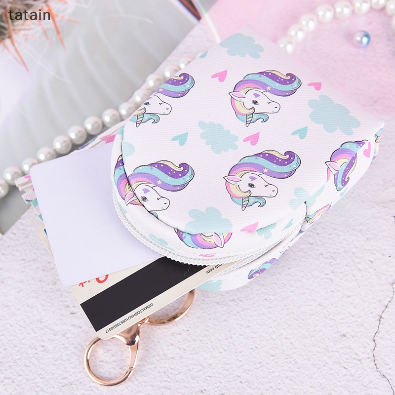 Ví Đựng Tiền Xu mini Bằng Da pu Hình Ba Lô Kỳ Lân Dễ Thương