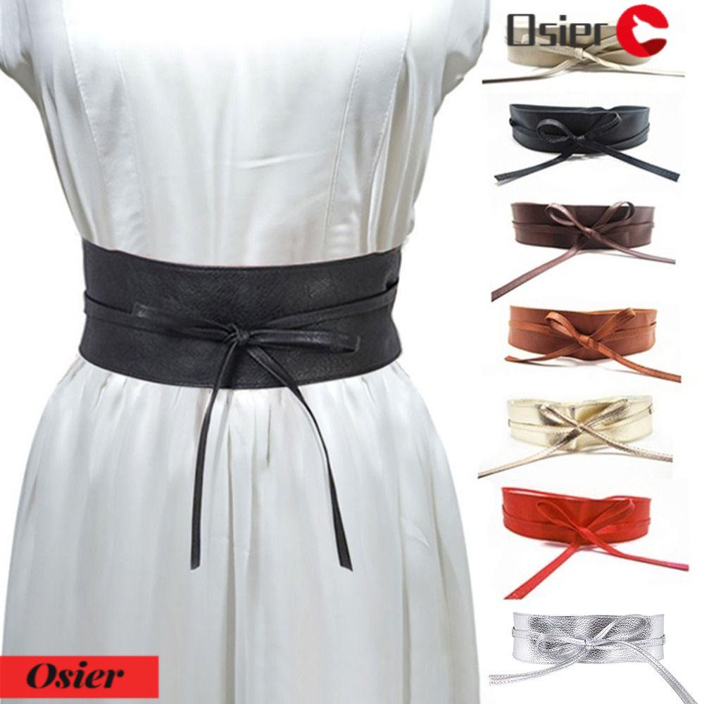 OSIER1 Thắt Lưng Da Bản Rộng Thiết Kế Đơn Giản Hợp Thời Trang