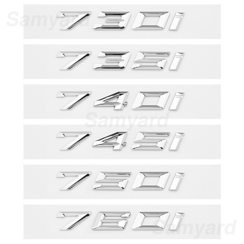 Logo Chữ Cái ABS 3D Trang Trí Xe Hơi BMW 7 Series 730i 735i 740i 745i 750i 760i 730Li 740Li E38 E65 E66 F01 F02 G11 G12
