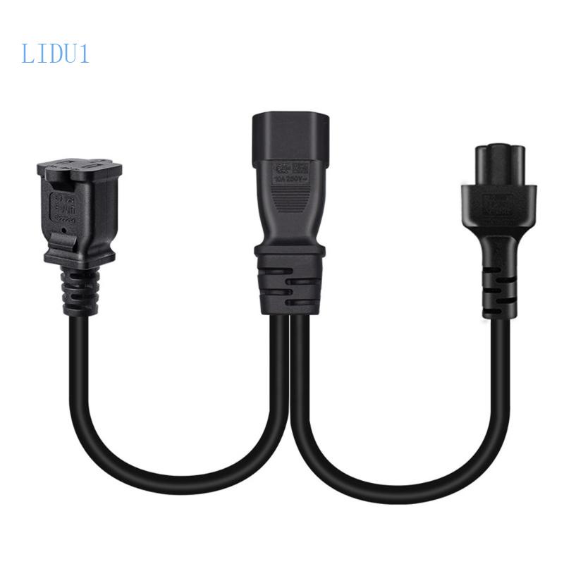 Dây Cáp Nguồn Chuyển Đổi IEC320 C14 Sang C5 + 1-15R IEC 320 C14 Male Sang C5 + 1-15R Female