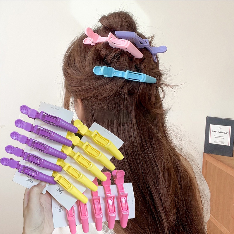 Kẹp Tóc Cá Sấu Màu Kẹo Ngọt Thời Trang Chuyên Nghiệp Cho Nữ