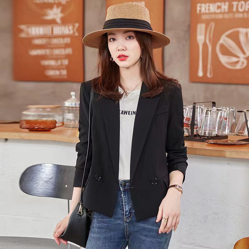 Áo Khoác Blazer Tay Dài Phong Cách Vintage Thời Trang Cho Nữ