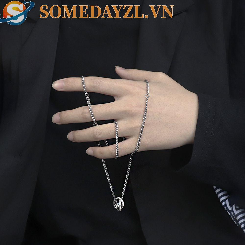 SOMEDAYZL Vòng cổ Mặt Tròn Phong Cách Hàn Quốc Cá Tính Cho Cặp Đôi