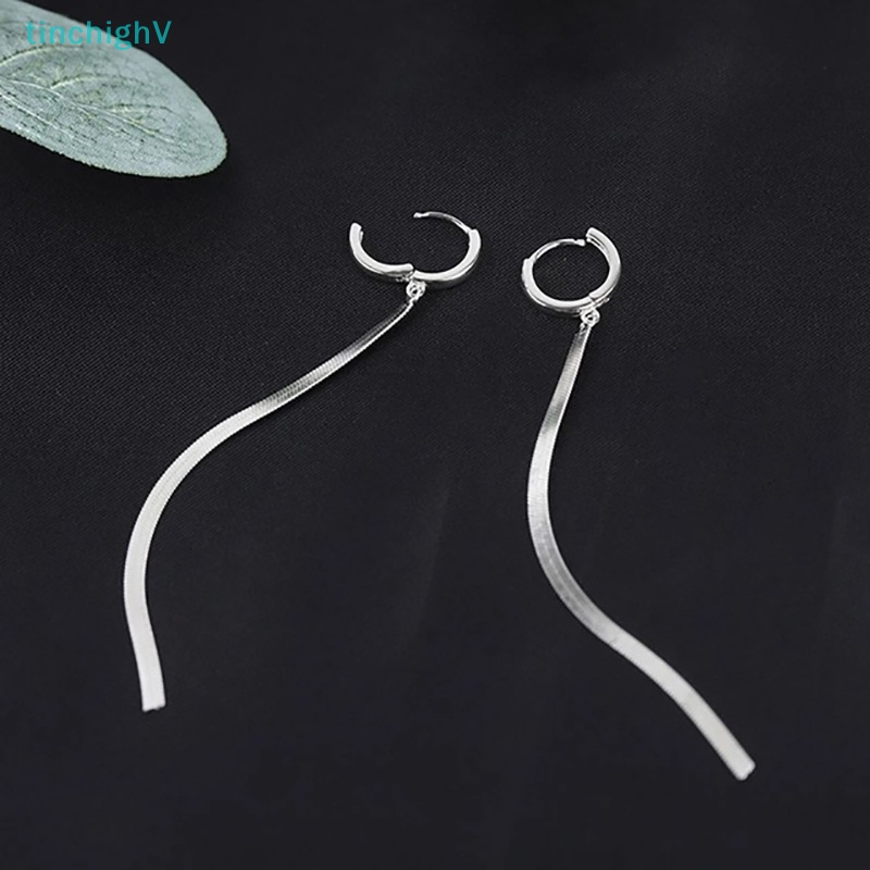 [TinchighV] Bông Tai Dáng Dài Phối Tua Rua Hình Học Đơn Giản Độc Đáo Phong Cách Hàn Quốc Cho Nữ