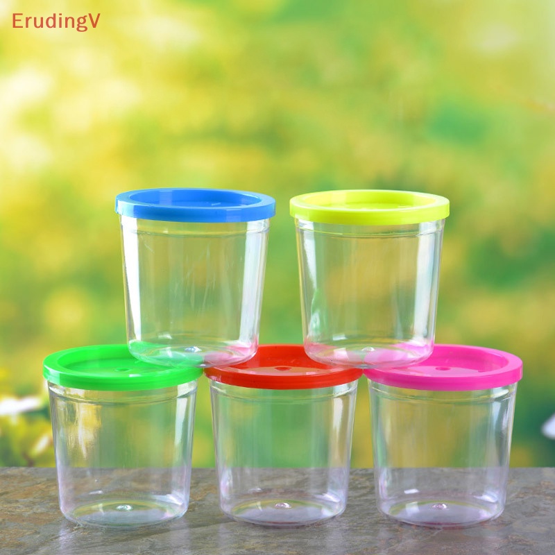 Set 10 Bình Đựng Nước Mini Bằng Nhựa Trong Suốt Hình Chú Rùa Có Nắp Và Dây Treo Tiện Dụng