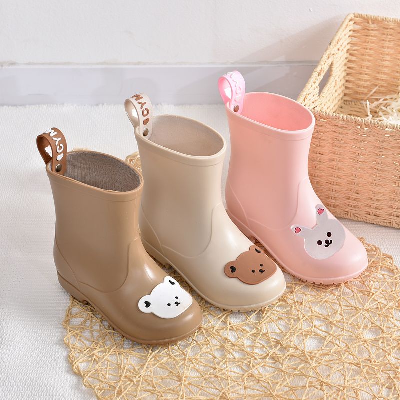 Ủng Đi Mưa Bằng Cao Su Chống Trượt Trọng Lượng Nhẹ In Họa Tiết Hoạt Hình Dễ Thương Cho Bé Mẫu Giáo