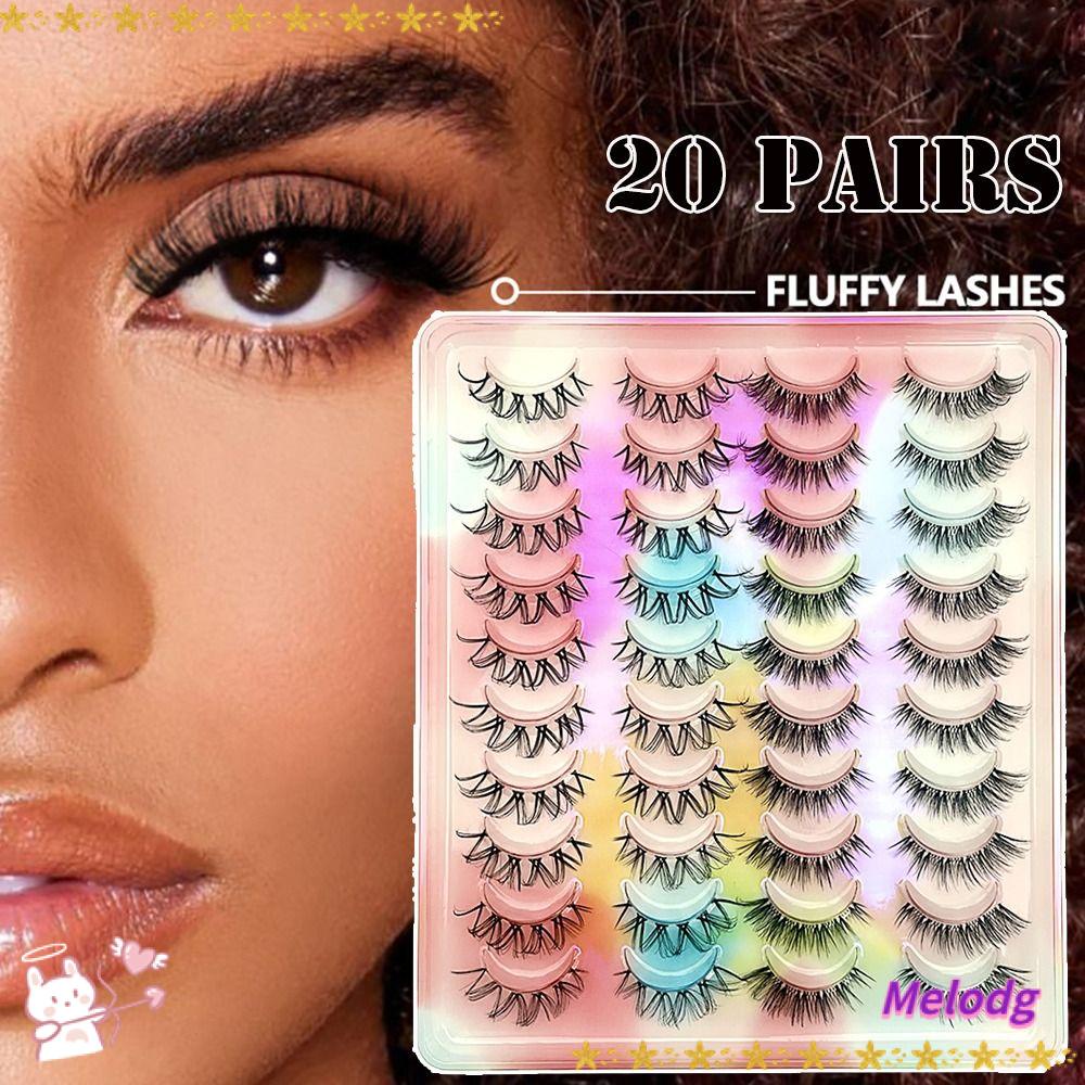 MELODG Lông Mi Giả Handmade Mềm Mại Dài Tự Nhiên Tái Sử Dụng Được