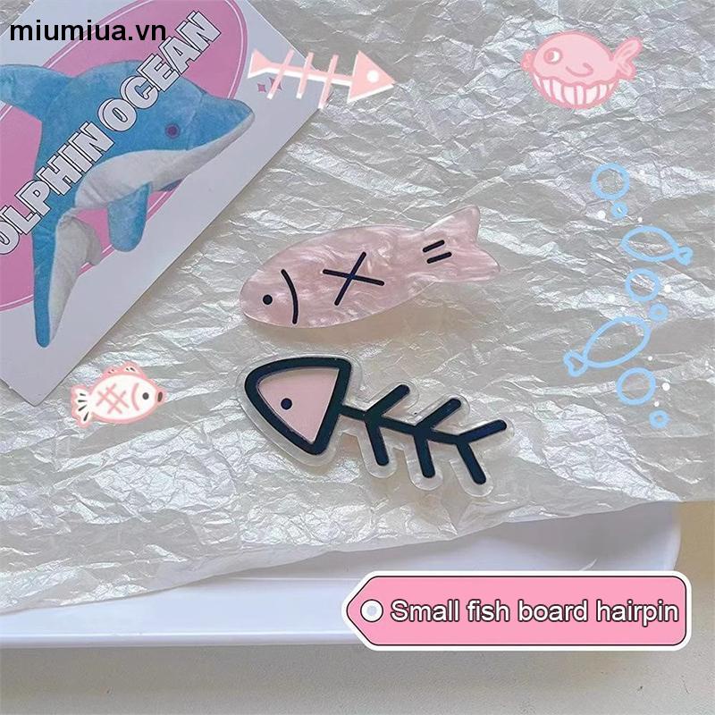 Miumiua🔮Kẹp Tóc Hình Xương Cá Nhỏ Dễ Thương Sáng Tạo Phong Cách niche Ngọt Ngào