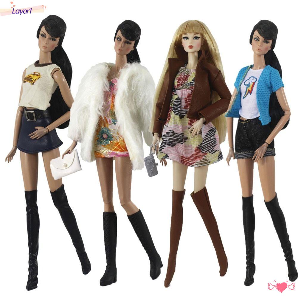 LAYOR1 Bộ Áo Khoác Lông + Quần Dài 30cm Dành Cho Búp Bê Tỉ Lệ 1 / 6