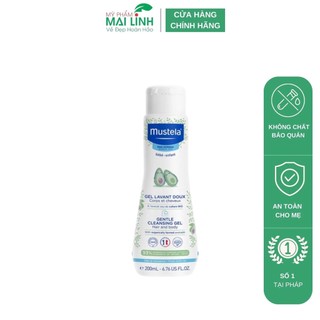 Sữa Tắm Gội Cho Trẻ Sơ Sinh & Em Bé Da Thường Mustela 200ml